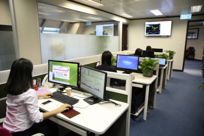 Market research analysts working at office — Truck Trailer Insights team